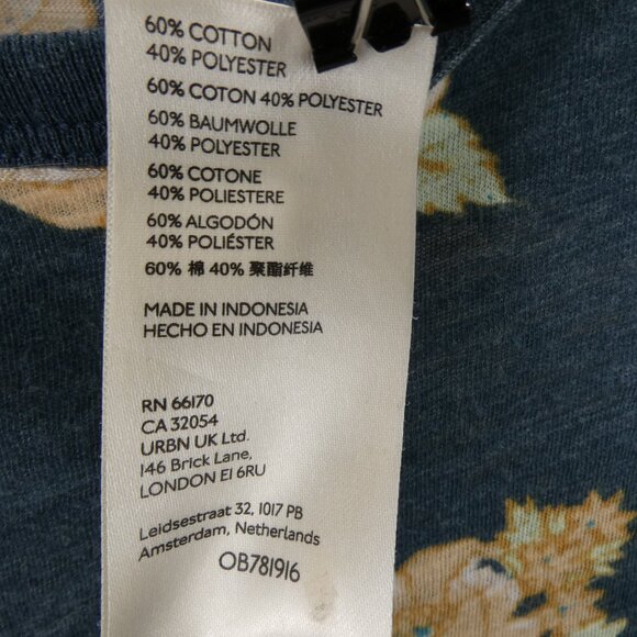 We The Free Shirt Womens Medium Short Sleeve Floral T-Shirt Flower Leaf Pattern - Picture 10 of 12